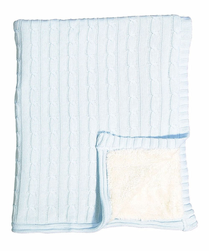 Baby Blanket - Cable Knit Sherpa