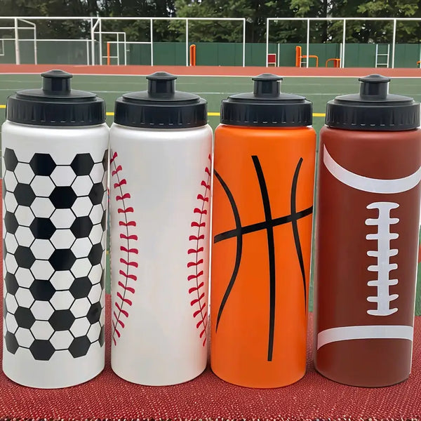 Water Bottle - Squeeze Top / Sports Theme