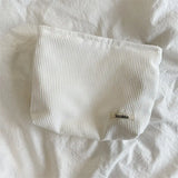 Cosmetic Case - Corduroy Zipper Bag