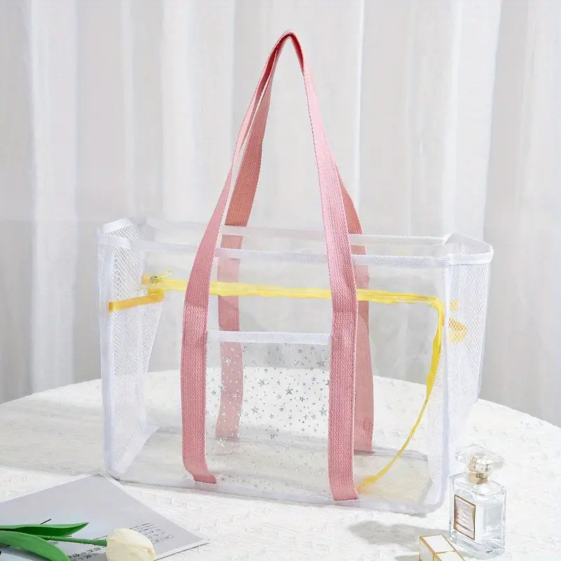 Clear Beach Bag with Vinyl