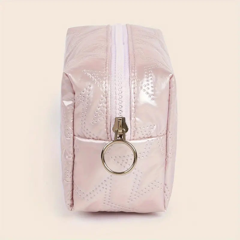 Cosmetic Case - Metallic Trendy Puffer Stars