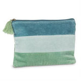 Cosmetic Case - Striped Velvet Pouch