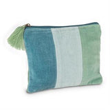 Cosmetic Case - Striped Velvet Pouch