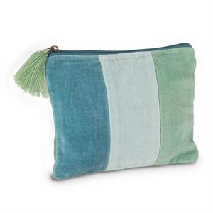 Cosmetic Case - Striped Velvet Pouch