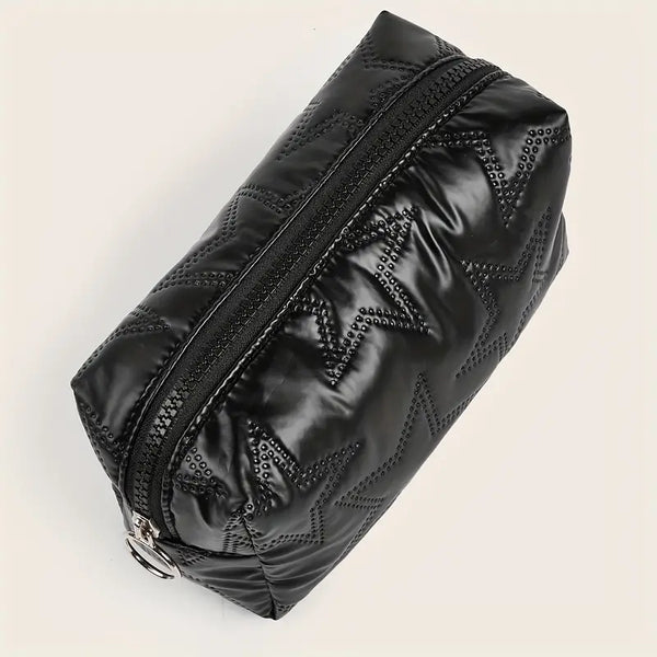 Cosmetic Case - Metallic Trendy Puffer Stars