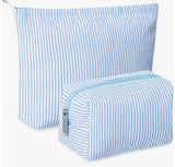 Cosmetic Case - Seersucker Set of Two