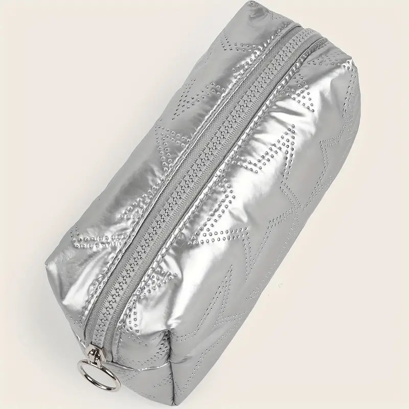 Cosmetic Case - Metallic Trendy Puffer Stars