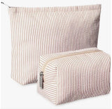 Cosmetic Case - Seersucker Set of Two