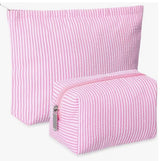 Cosmetic Case - Seersucker Set of Two