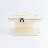 Cosmetic Case - Clear with Zipper Top & Patches