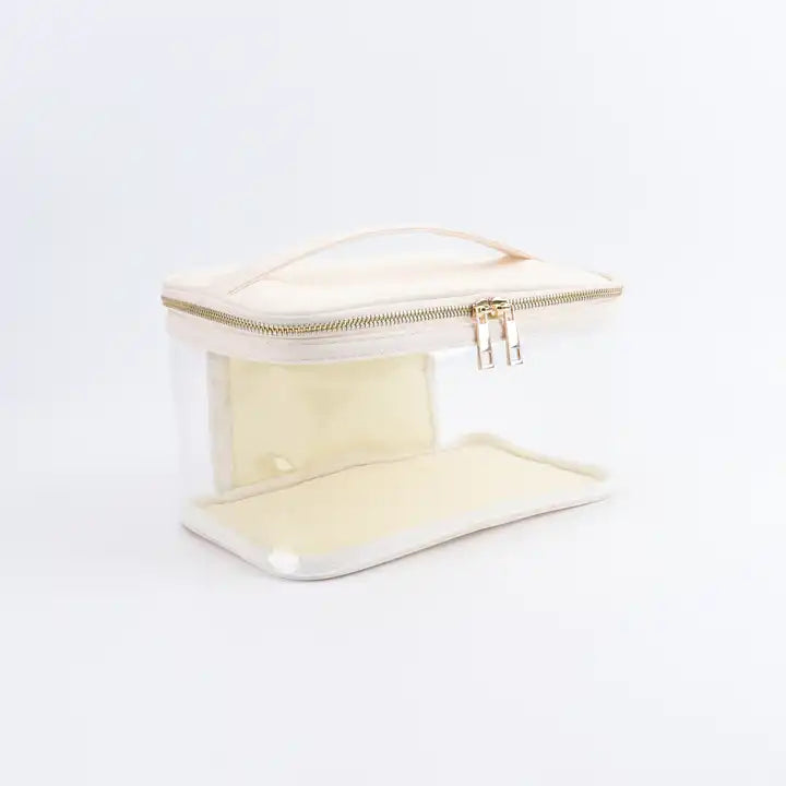 Cosmetic Case - Clear with Zipper Top & Vinyl