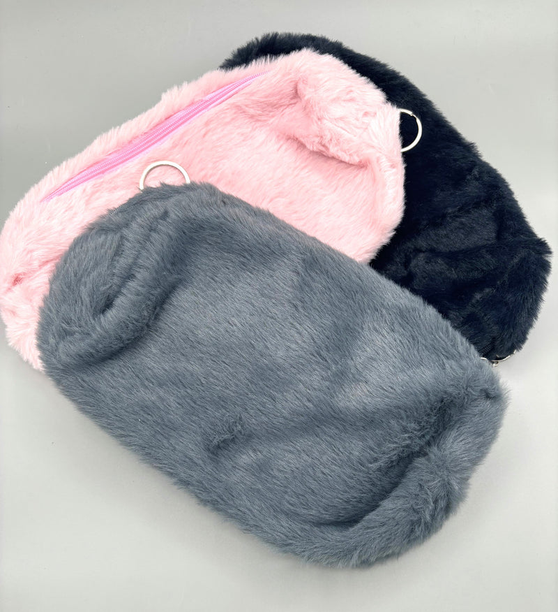 Pencil Case - Fuzzy with Keyring