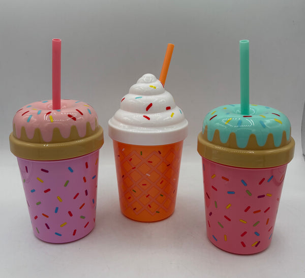 Straw Cup - Ice Cream Fun