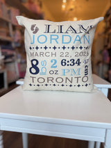 Pillow - Birth Announcement