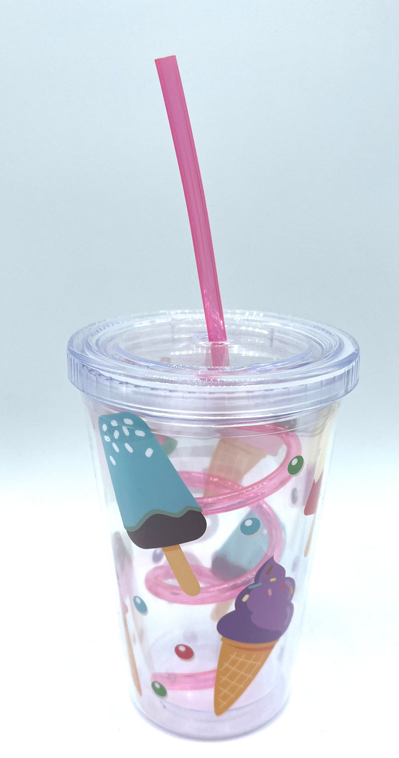 Straw Cups - Curly Straws