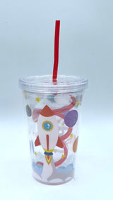 Straw Cups - Curly Straws