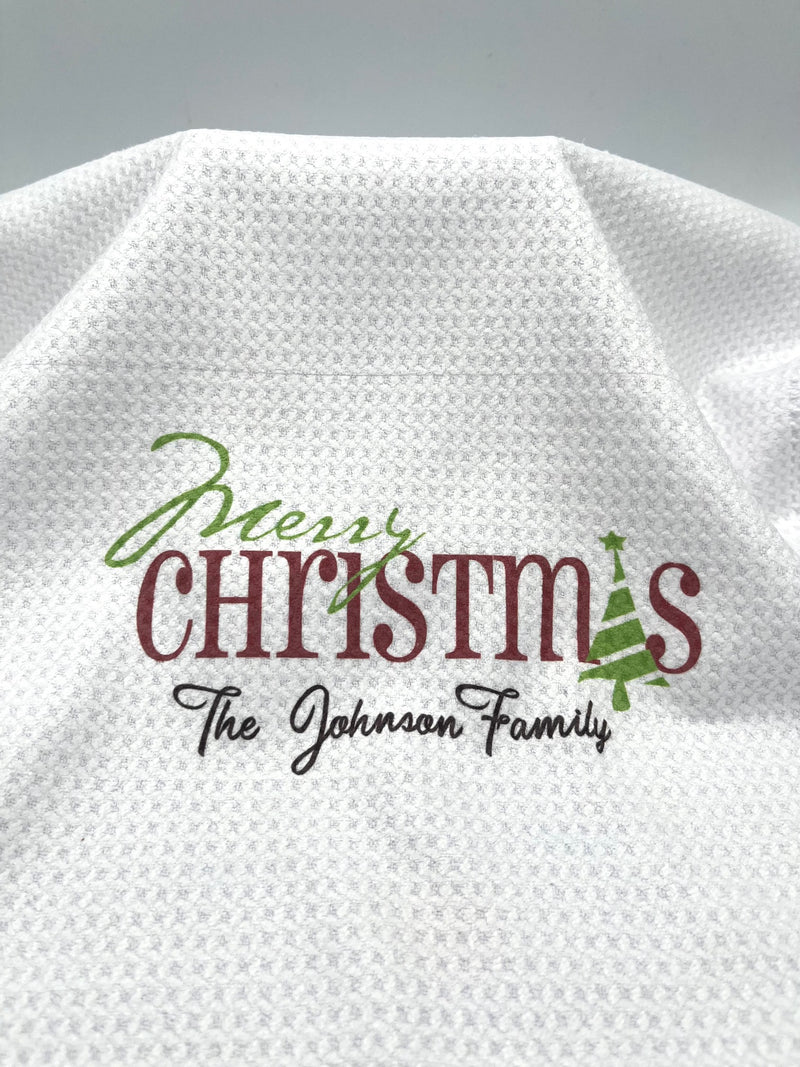 Kitchen Towel White Waffle - Holiday Collection