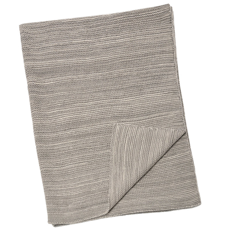 Baby Blanket - Natural Cotton / Marled Knit