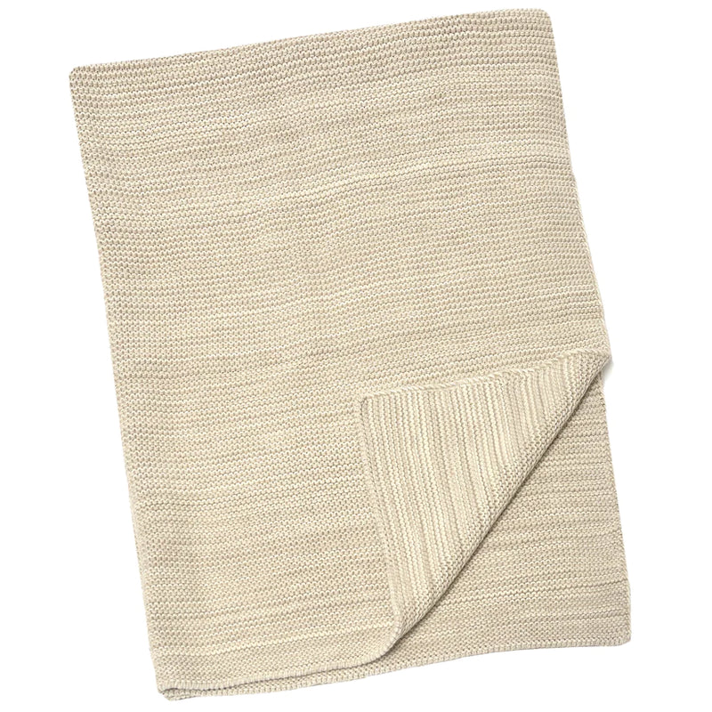 Baby Blanket - Natural Cotton / Marled Knit