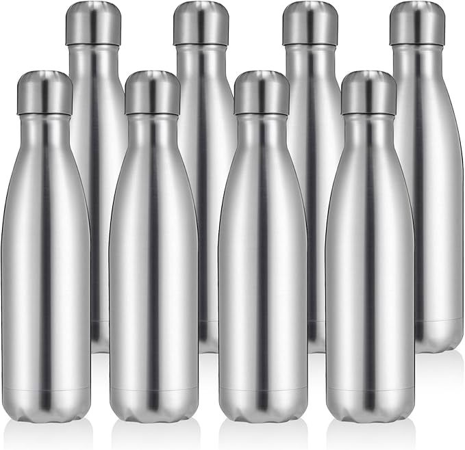 Water Bottle - Metallic Stainless Steel