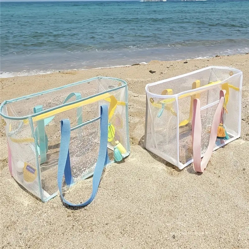 Clear Beach Bag with Vinyl