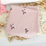 Baby Blanket - Knit Blanket with Plum Blossoms