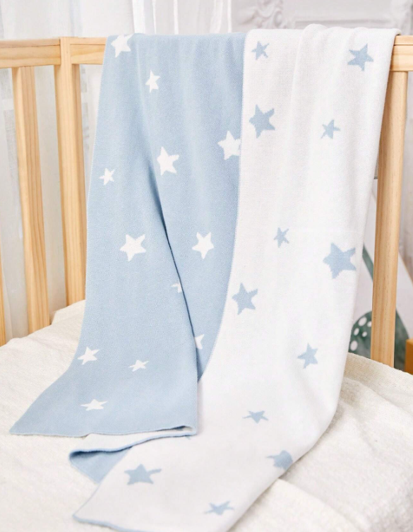 Baby Blanket - Contrast Star Design