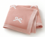 Baby Blanket - Knit Blanket with Bows