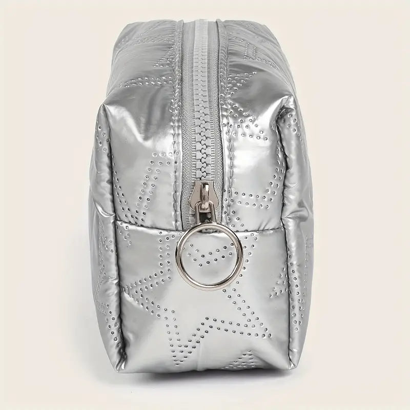 Cosmetic Case - Metallic Trendy Puffer Stars