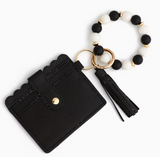 Card Holder with Tassel Charm & Silicone Bracelet