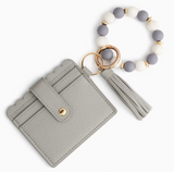 Card Holder with Tassel Charm & Silicone Bracelet