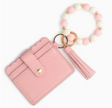 Card Holder with Tassel Charm & Silicone Bracelet