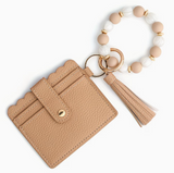 Card Holder with Tassel Charm & Silicone Bracelet