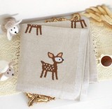 Baby Blanket - Knit Blanket with Deer