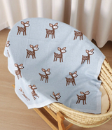 Baby Blanket - Knit Blanket with Deer