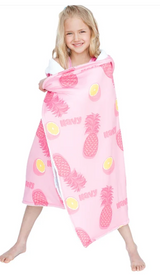 Hooded Towel Oversized - Terry & Soft Minky with Printed Name