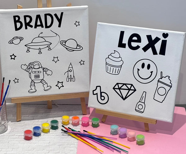 Color Me Mini Canvas Set with Paint