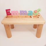 Wooden Bench with Name