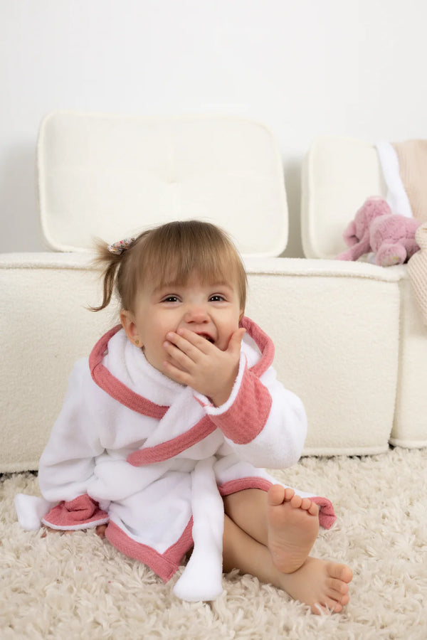 Bathrobe - Plush & Perfect with Waffle Trim (3-6 yrs old)