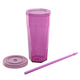 Straw Cup - Clear Tumbler with Twist Top & Straw