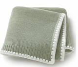 Baby Blanket - Knit with Detailed Trim