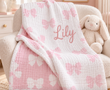 Baby Blanket - Reversible Cotton Woven Jacquard Design