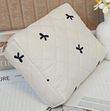 Cosmetic Case - Embroidered Bows LRG