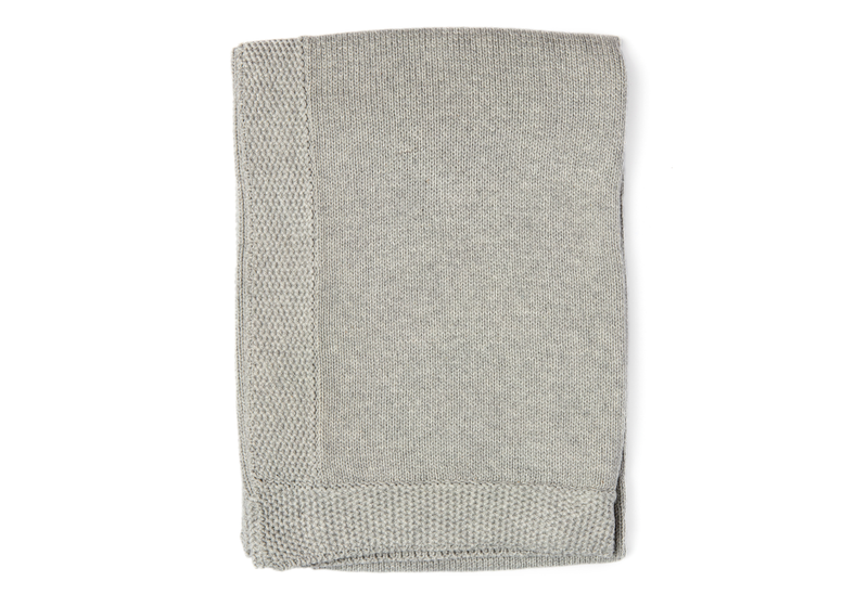 Baby Blanket - Knit Blanket with Border