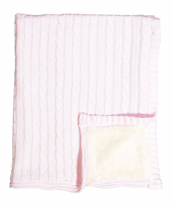 Baby Blanket - Cable Knit Sherpa