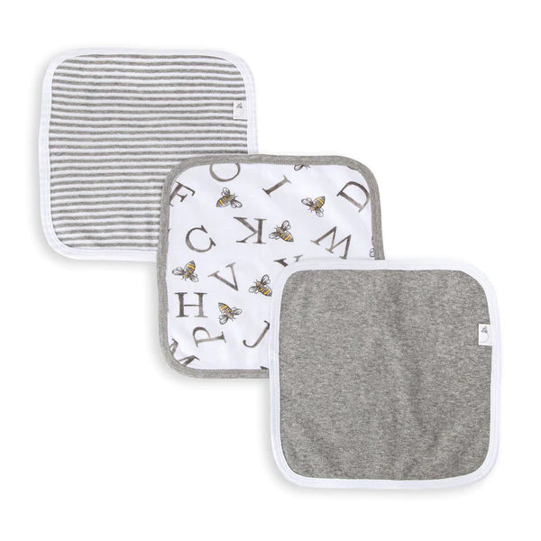 Washcloths - A BEE C Grey (set of 3)