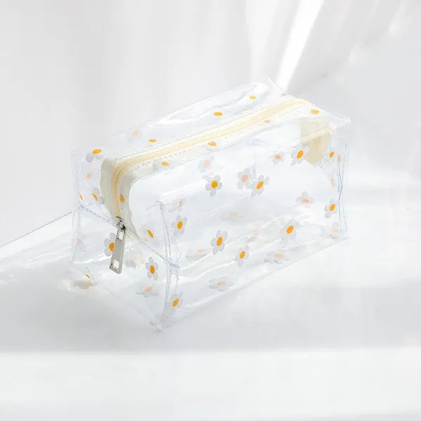 Cosmetic Case - Clear with Prints