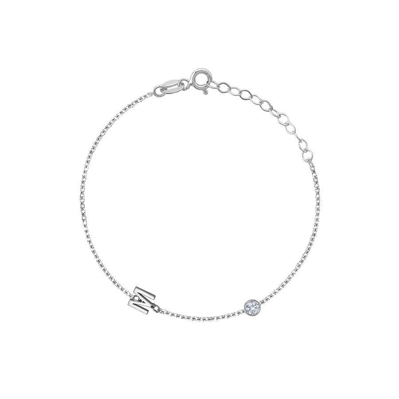 Jewelry - Bracelet with Initials and Crystal