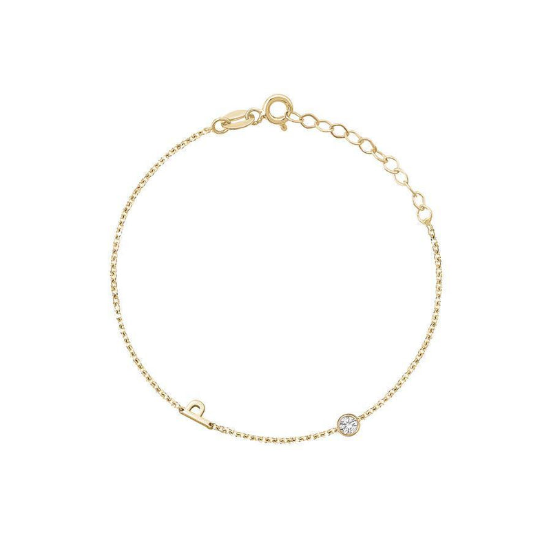 Jewelry - Bracelet with Initials and Crystal