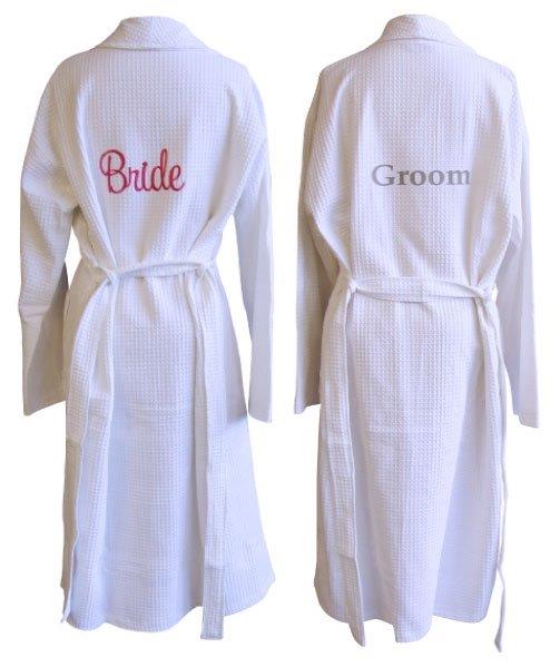 Bathrobe – White Waffle Weave Full Length